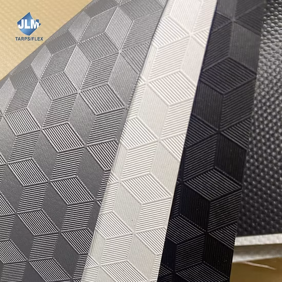 Padrão europeu B1 Fr 100% Bloqueio 850GSM RoHS&Reach/PVDF Laca acrílica Lona de PVC Telhado Tenda Tecido de lona